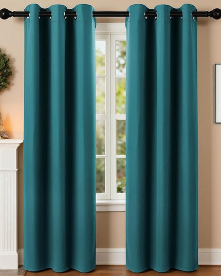 Room Darkening Curtains 84 Inch Length for Bedroom Living Room, Insulated Thermal Grommet Curtain Drapes, Blackout(60-90%,Not 100%) Window Treatment Decor, 2 Panels, 35x84, Sapphire