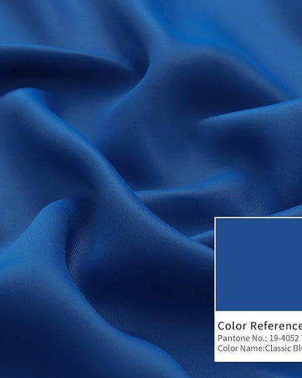 BGment Rod Pocket and Back Tab Blackout Curtains for Bedroom - Thermal Insulated Room Darkening Curtains for Living Room, 2 Window Curtain Panels (52 x 72 Inch, Classic Blue)