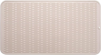 Silicone Dish Drying Mat for Multiple Usage,Easy clean,Eco-friendly,Heat-resistant Silicone Mat for Kitchen Counter or Sink,Refrigerator or Drawer Liner Tapioca 4XL 32 inches x 18 inches