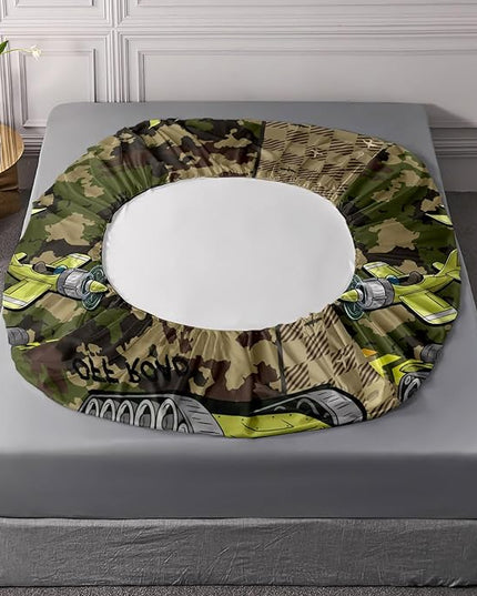 AILONEN Army Tank Helicopter Bed Sheet Twin Size Camo Sheet Bedroom Decoration Gift for Kids Boys Bedding 3 Pieces Set,Soft Breathable Fitted Sheet and 2 Pillowcases