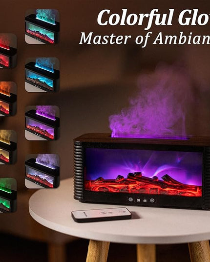 Essential Oil Diffuser for Home, Bedroom Humidifiers, Air Scent Aroma Aromatherapy Ultrasonic Humidifier Machine Timer Small Mini difusor de Aromas para casa Living Room Office Decor Gifts Fireplace