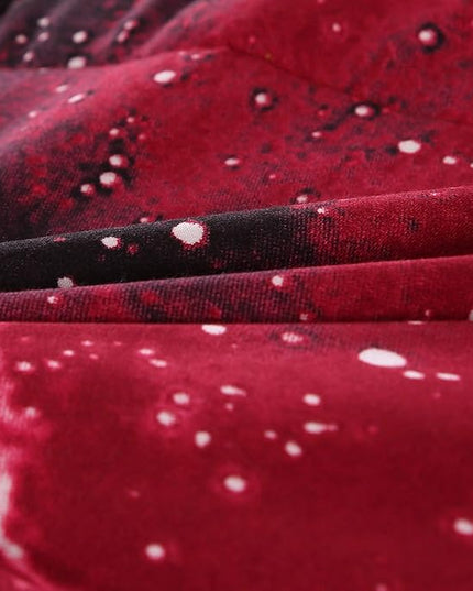 Wowelife Galaxy Bedding Set for Kids - 5-Piece Full, Red, 3D Comforter Set, Soft Kids Bedding