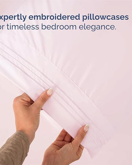 Split King Size 5 Piece Sheet Set - Comfy Breathable & Cooling Bed Sheets Set - Hotel Luxury Bedding for Women, Men, Kids, Teens, Boys & Girls - Deep Pockets, Soft, Wrinkle Free - Oeko-Tex - Lav Pink