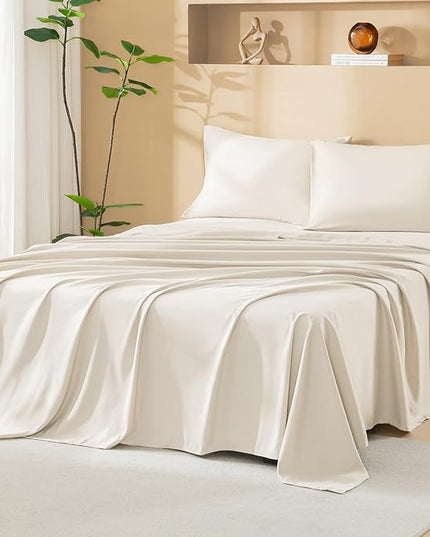 Litanika Oversized King Size Comforter Set with Sheets Beige - 7 Pieces Bed in a Bag Oversized King Boho Tufted Complete Bedding Sets with Comforter, Sheets, Pillowcases & Shams