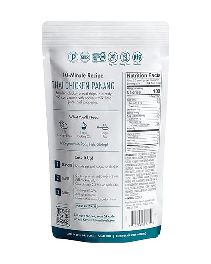 Kevin's Natural Foods Thai Red Curry Sauce - Paleo Simmer Stir-Fry Sauce, Gluten Free, No Preservatives, Non-GMO - 3 Pack