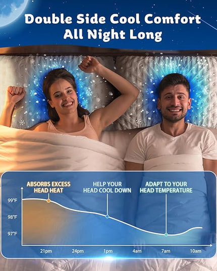 Cooling Side Sleeper Pillow for Adults, Firm Bed Pillow for Side Sleepers Neck and Shoulder Pain, Luxury Shredded Memory Foam Pillow Set of 1- Adjustable King Size- Washable Cover Original White
