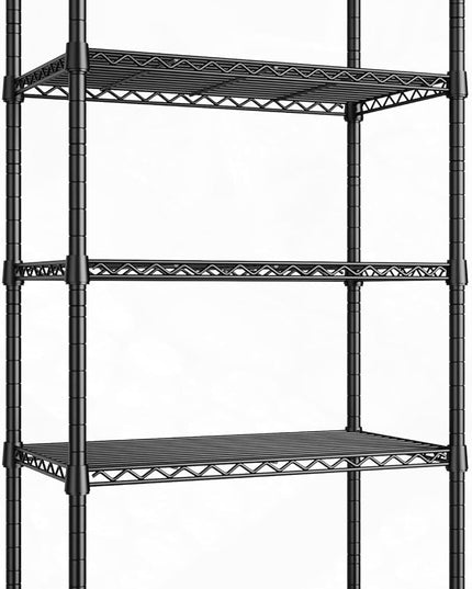 REIBII Wire Shelving Rack 5-Tier Metal Shelves for Storage Adjustable Garage Shelving Heavy Duty Storage Shelves for Storage Rack, 24" W X 14" D X 59" H