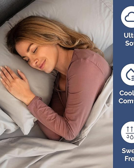 Twin Size 3 Piece Sheet Set - Comfy Breathable & Cooling Bed Sheets Set - Hotel Luxury Bedding for Women, Men, Kids, Teens, Boys & Girls - Deep Pockets, Soft and Wrinkle Free - Oeko-Tex - Light Grey