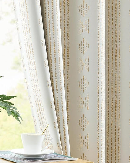 jinchan 95% Blackout Curtains Boho 96 Inch Length for Bedroom Living Room Beige Geometric Printed Grommet Top Room Darkening Thermal Insulated Curtain Retro Bedroom Window Drapes 2 Panels
