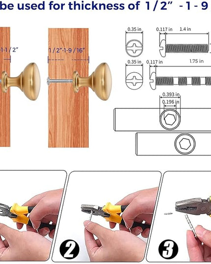 Ravinte 5 Pack Champagne Bronze Round Zinc Cabinet Knobs for Kitchen Bathroom Closet Dresser Cabinets