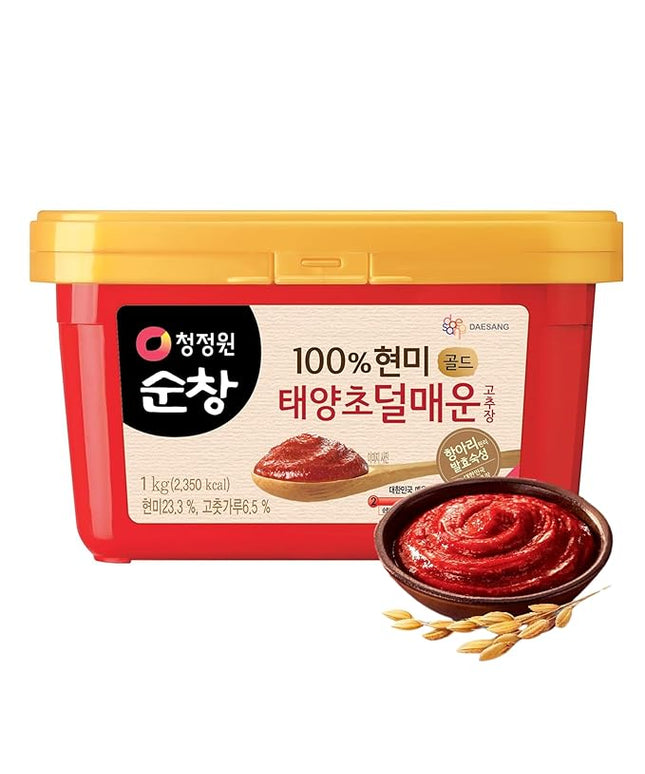 O’Food Gochujang – Korean Red Chili Paste [Mild | 2.2 lb (1kg) ] Spicy & Sweet Savory Fermented Sauce | Gluten-Free | No Corn Syrup | Great for Bibimbap, Marinades, Stews & BBQ