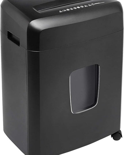 Amazon Basics Paper Shredder for Home and Office, New Model 15-Sheet Cross Cut, CD/Credit Card Shredder, 6 Gallon Wastebasket, Black