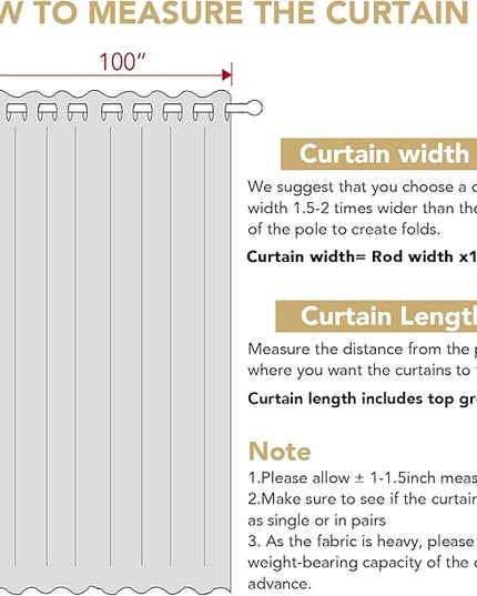 H.VERSAILTEX Room Darkening Linen Curtain for Bedroom/Living Room Extra Wide Blackout Curtains 100 x 96 Inches for Patio Glass Door, Primitive Textured Thick Linen Burlap Fabric, Heather Cocoa Brown