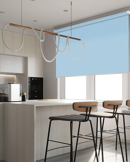 ZSHINE Motorized Blackout Window Blinds Customize Width (23-95 Inches) Remote Control Wireless and Rechargeable Roller Shades Blinds for Windows, Home, Office, Hotel, Club, Restaurant (82010L)