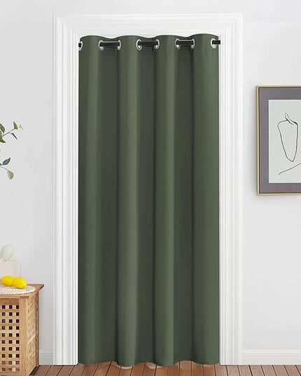 NICETOWN Blackout Curtain for Bedroom 78 inches Long - Grommet Thermal Curtain Room Darkening Window Treatment Sound & Light Blocking for Living Room (1 Panel, Dark Mallard, W52 x L78)