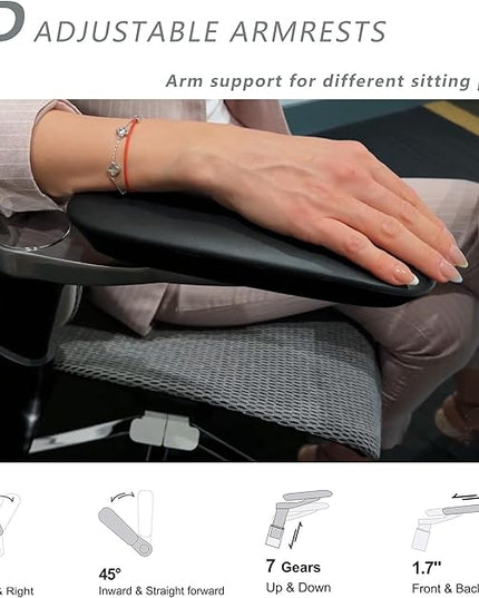 Ergonomic Office Chair with Adjustable 3D Lumbar Support, Big and Tall Mesh Home Desk Chair 5D Armrests, Executive Chair with 4D Headrest, 90-130°Tilt, BIFMA Certified, Model Zen (Grey)