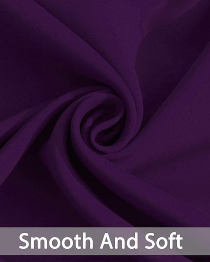 Yakamok Grommet Room Darkening Soft Thermal Insulated Blackout Curtains Window Panels for Bedroom, Width 52 Inch by Length 63 Inch, Purple, Two Curtain Panels