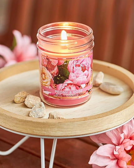 8oz Peony and Rose Scented Candles for Home, 45 Hrs Soy Wax Candle, Aromatherapy Scented Candle for Relaxation, Candle Gifts for Women