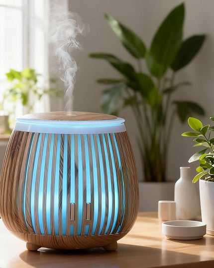 TOPINCN Bedroom Aromatherapy Humidifier Cool Mist Essential Oil Diffuser Home Room Decor with LED Color Mood Light USB Powered