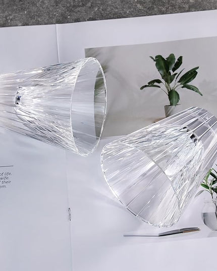 KAMMAK Whiskey Glasses Set of 2, 5.07 oz (150 ml) Hand Blown Crystal Tumbler with Delicate Rim, Lead-Free Thick Base & Seamless Design for Neat Scotch, Bourbon, and Craft Cocktails