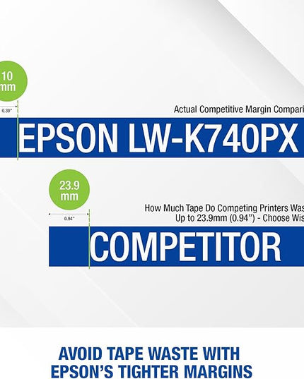 LABELWORKS Epson LW-K740PX Industrial Handheld Label Maker for Office Home & Healthcare – Custom Durable Identification and Organization Labels - Full Kit