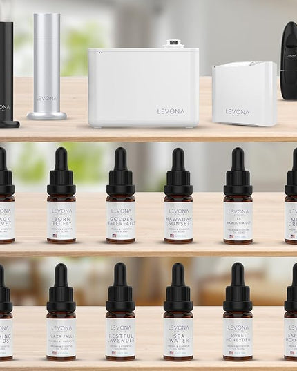 Levona Scent Essential Oils - Scents for Home, Hotel & Office Use - Perfect for Home Diffuser & Humidifiers - Aroma Fragrance Oil, Ideal for Massage, Relaxation, and Spa - Blue Tranquility, 10ml