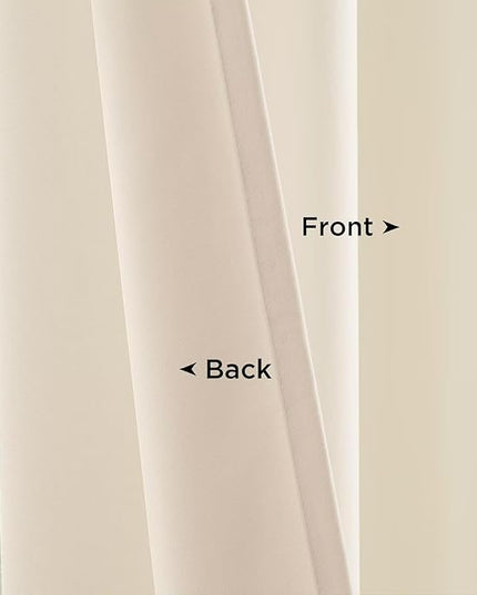 Joydeco Velvet Curtains White Blackout Curtains Thermal Insulated 102 inches Long Window Curtains Soft Room Darkening Drapes for Bedroom Living Room Elegant Rod Pocket 2 Panels Cream White