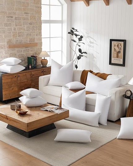 Euro Pillow Inserts 30x30 inchs - Feather and Down Fill - Cotton Fabric - Set of 2 Throw Pillow Insert