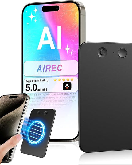 AI Voice Recorder,64GB Note Voice Recorder with Transcribe,Mind Mapping & AI Summary,Digital Voice Recorder with App,Audio Recorder for Lectures,Phone Calls,Meetings,Interviews Etc，Black