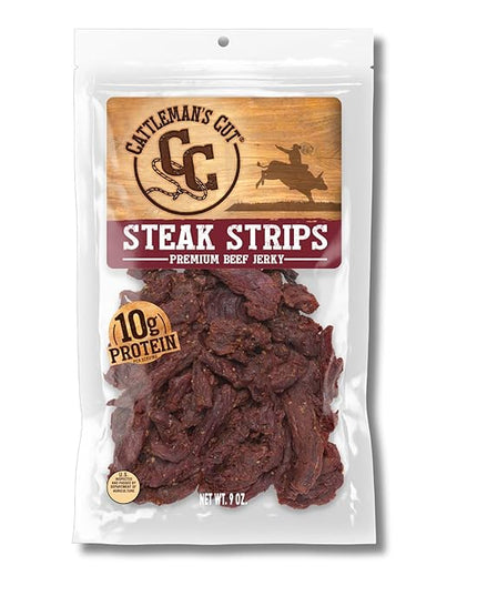 Cattleman's Cut Texas Style Flank Steak Beef Jerky, 9 Ounce