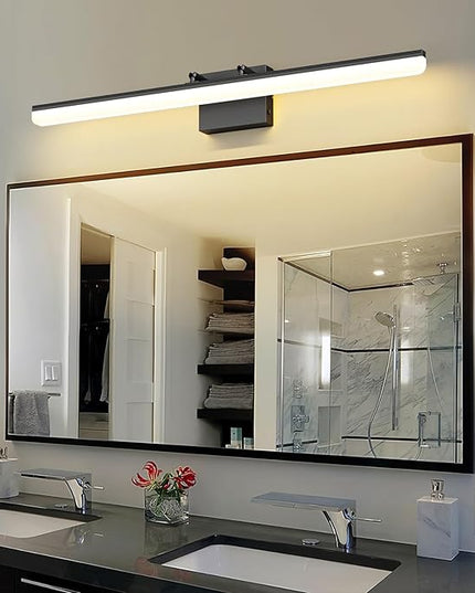Black Vanity Light 31.5" Long 24W LED Bathroom Light Bar with 5CCT Adjustable Modern Bathroom Vanity Light Fixture for Mirror, Powder Room, Bedroom, Apartment, Hotel