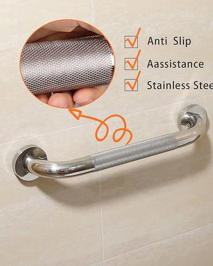 Shower Grab Bar, 2 Pack 32 Inch Bathroom Grab Bar, 1.25" Diameter 304 Stainless Steel Anti-Slip Grab Bars for Bathtubs and Showers, Handicap Shower Grab Bar for Seniors Elderly