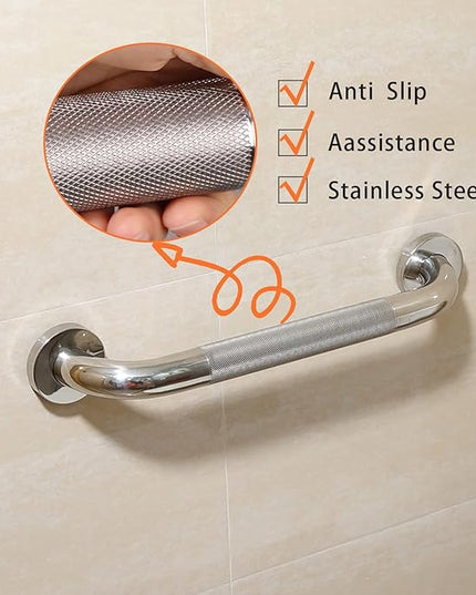 Shower Grab Bar, 2 Pack 24 Inch Bathroom Grab Bar, 1.25" Diameter 304 Stainless Steel Anti-Slip Grab Bars for Bathtubs and Showers, Handicap Shower Grab Bar for Seniors Elderly