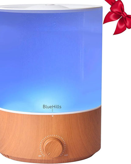 BlueHills Premium 4000 ML XL Essential Oil Diffusers - 70 Hour Run Aromatherapy Diffuser & Air Humidifier Mist for Large Room 7 LED Colors Oil Big Diffuser Essential Oils for Home w/Auto Shut Off E403
