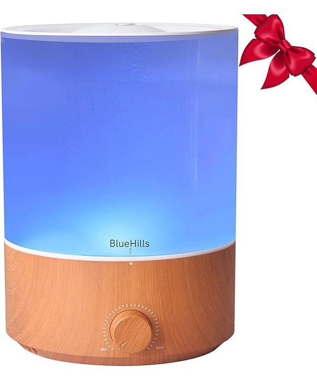 BlueHills Premium 4000 ML XL Essential Oil Diffusers - 70 Hour Run Aromatherapy Diffuser & Air Humidifier Mist for Large Room 7 LED Colors Oil Big Diffuser Essential Oils for Home w/Auto Shut Off E403