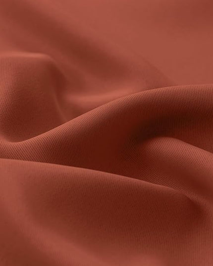 BGment Terracotta Blackout Curtains for Small Window - 34 x 40 inch Short Curtains Privacy Thermal Insulated Room Darkening Rod Pocket and Back Tab Fall Drapes for Kitchen/Cafe/Bedroom, 2 Panels