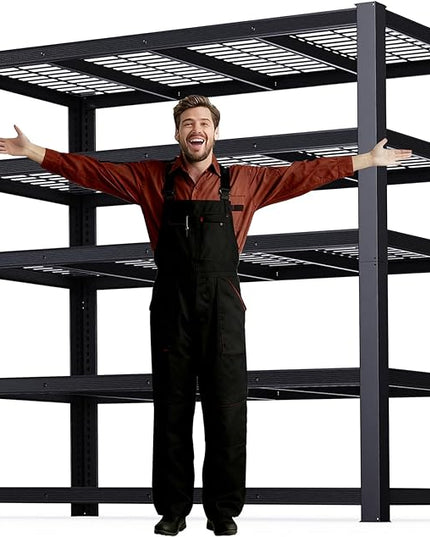 62" W 3050LBS Storage Shelves Unit,5 Tier Heavy Duty Metal Shelving Unit and Storage Large Rack,72" H x62 W x24 D Adjustable Metal Shelving Unit,Garage Shelves for Basement,Warehouse