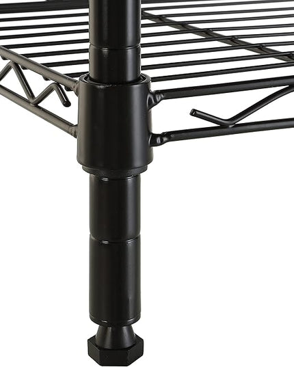 Amazon Basics 5-Shelf Tower Adjustable Storage Shelving Unit, Black, 16 D x 16 W x 54 H in