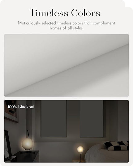 Graywind Smart Roller Shades 100% Blackout Window Blinds with APP Control Customized Automatic Shades for Home and Office(34" Wx72 H,White)