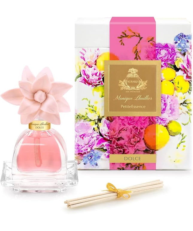 AGRARIA PetiteEssence Flower and Reed Diffuser Set, Hand Crafted Sola Flower Botanical Home Fragrance Set, Scented Oil Gift for All Occasions