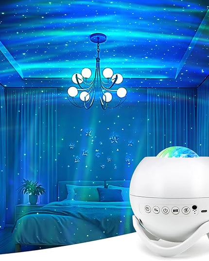 Star Projector Galaxy Projector for Bedroom, White Noise Bluetooth Speaker Northern Lights Projector, Suitable Gaming, Home Theater, Adult, Christmas Mood Night Light