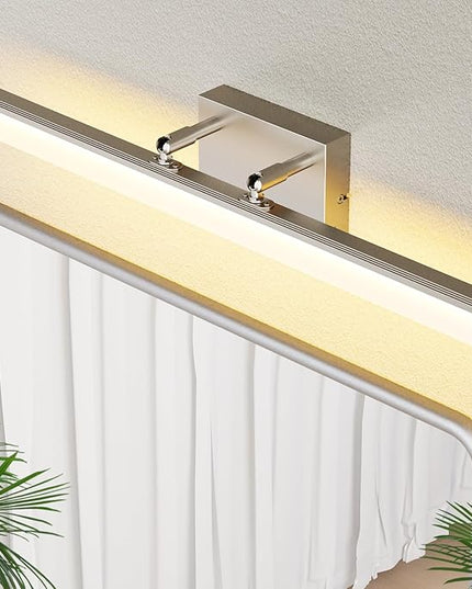 Brushed Nickel Vanity Light 24", 5CCT Dimmable LED Bathroom Light Bar, 18W Wall Mount Fixture with Adjustable Angle & ETL Driver – Modern Lighting for Bathroom, Powder Room, Bedroom