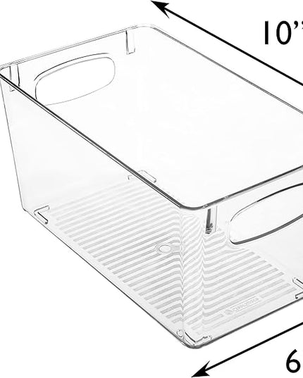 ClearSpace Clear Plastic Storage Bins – Perfect Kitchen Organization and Storage or Pantry Storage – Fridge Organizer, Pantry Organization and Clear Storage Bins, Cabinet Organizers