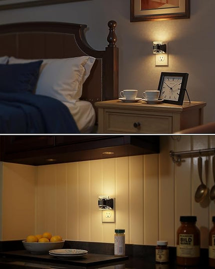Briignite LED Night Light Plug into Wall, Dimmable Night Light with Bubble Design 3000K Warm & 5 Brightness Levels, Dusk to Dawn Sensor Nightlights for Kids Room, Nursery, Hallway, Bathroom, Bedroom