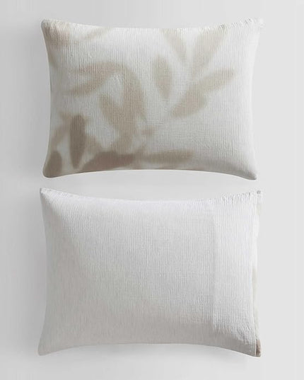 Calvin Klein - King Duvet Cover Set, Soft Cotton Bedding with Matching Shams, Floral Bed Essentials, Oeko-Tex Certified (Shadow Branches Beige, King)