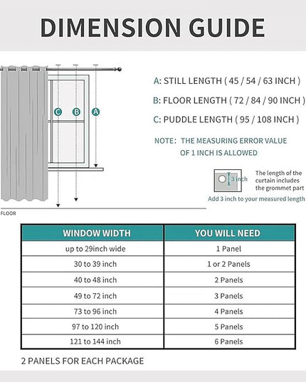 Joydeco Blackout Curtains for Bedroom 84 Inch - Black Out Curtains with Grommets Thermal Insulated Room Darkening Light Blocking, Noise Reducing & Wrinkle-Free Drapes for Living Room Windows, 2 Panels