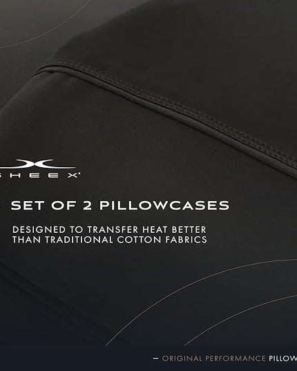 SHEEX Original Performance Cooling Pillowcases, Ultra-Soft Pillowcase Set, 2 Cooling Pillow Covers, King, Ecru