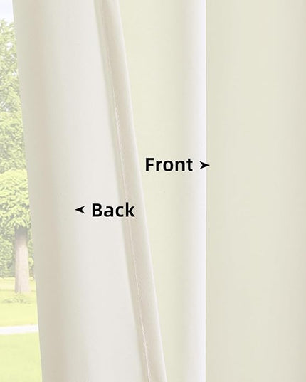 Joydeco Customized Velvet Curtains for Bedroom and Living Room, Heavy Duty Luxury Thermal Insulated White Velvet Curtains Rod Pocket 1 Panel, Custom Size