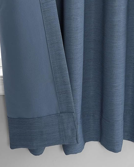 HPD Half Price Drapes Bellino Room Darkening Curtains 63 Inches Long Curtains for Bedroom & Living Room (1 Panel), 50W x 63L, Wild Blue
