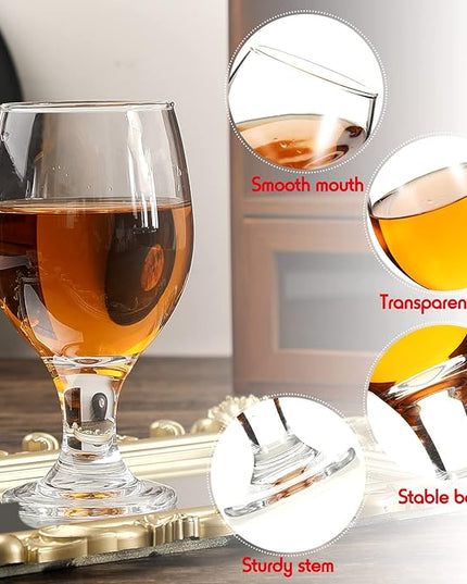 Patelai Set of 30 Clear Glasses 13.5 oz Water Goblet Glass Stemmed Water Glasses for Juice Wine Beer Tea Milk Cold Beverages Drinks Dishwasher Safe